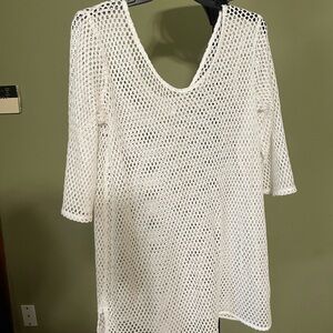 White beach cover up